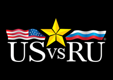 Brand Logo: USvsRU Whiskey Vodka Twins